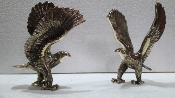 Antique Brass Falcon Sculpture